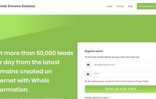 Daily Newly Domains Database