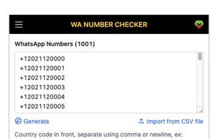 WA Number Checker