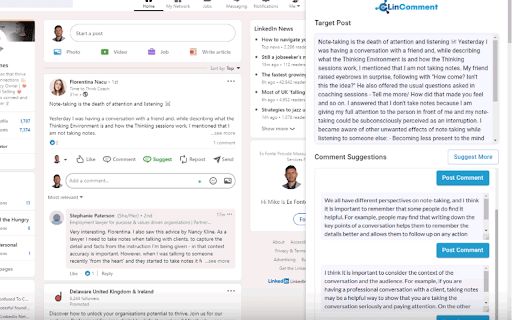 LinkedIn Comment Generator - Google Plugin