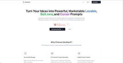 IdeaVault - Store Ideas & Make Prompts