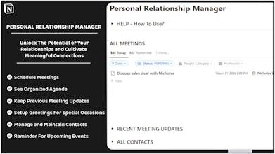 Personal Relationship Manager