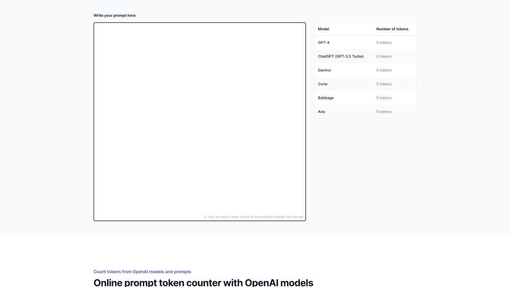 OpenAI模型的令牌计数器